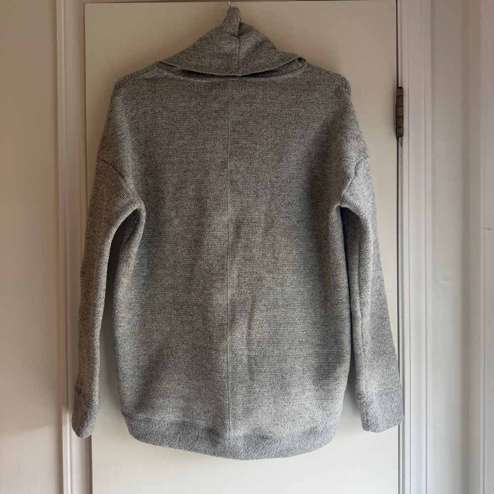 Abercrombie Fitch Womens Gray Marled Knit Cowl Neck Pullover Sweater Top Size L - Picture 5 of 9
